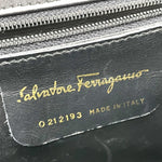 Salvatore Ferragamo Black Leather Shoulder Bag (Pre-Owned)