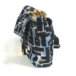 Fendi Black Blue Nylon Baguette Bag Pochette Shoulder Bag (Pre-Owned)