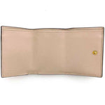 Fendi Beige Gold Pink Beige Leather Wallet (Tri-Fold) (Pre-Owned)