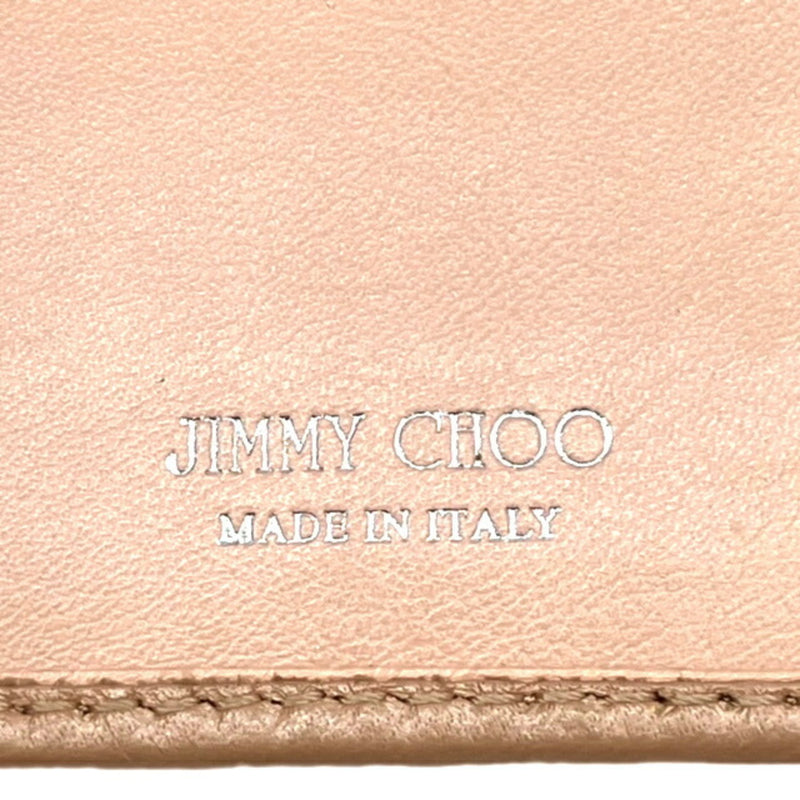 Jimmy Choo Pink Silver Leather Chain/Shoulder Wallet (Pre-Owned)