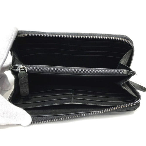 Jimmy Choo Black Leather Coin Purse/Coin Case (Pre-Owned)