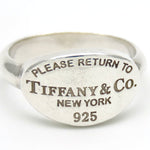 Tiffany Silver Silver 925 Band Ring (Pre-Owned)