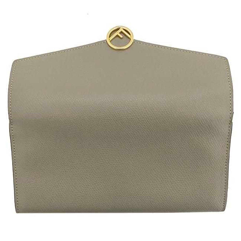 Fendi Beige Gold Leather Long Wallet (Bi-Fold) (Pre-Owned)