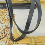 Salvatore Ferragamo Black Yellow Fabric Handbag Tote Bag (Pre-Owned)