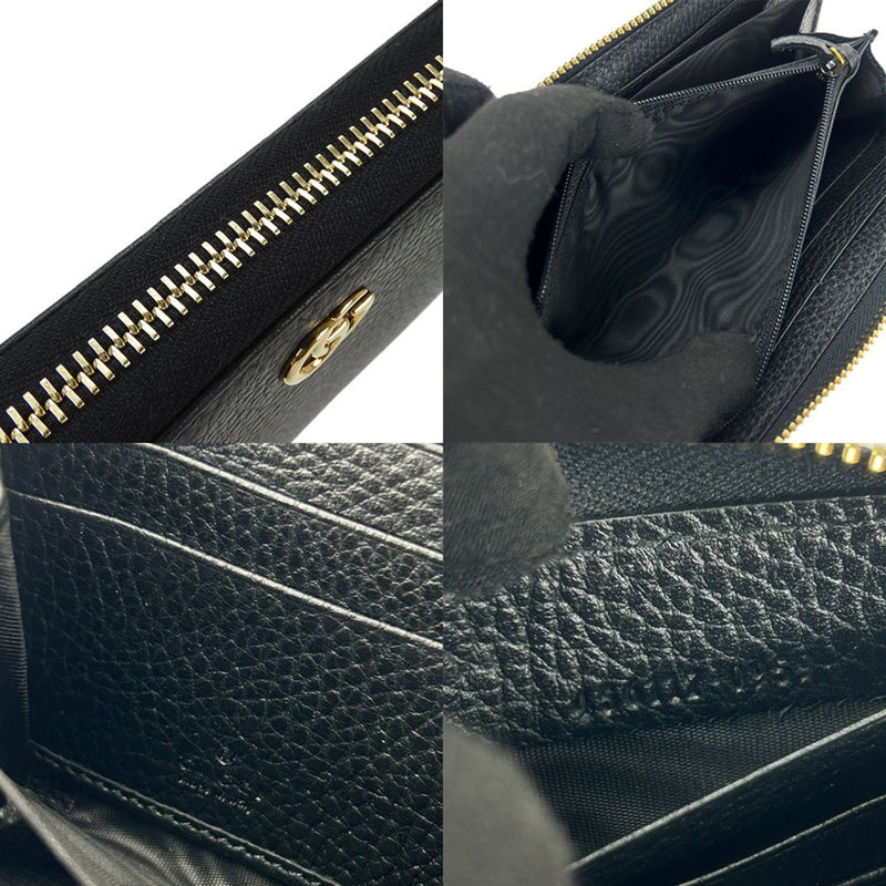 Gucci Black Leather Long Wallet (Bi-Fold) (Pre-Owned)