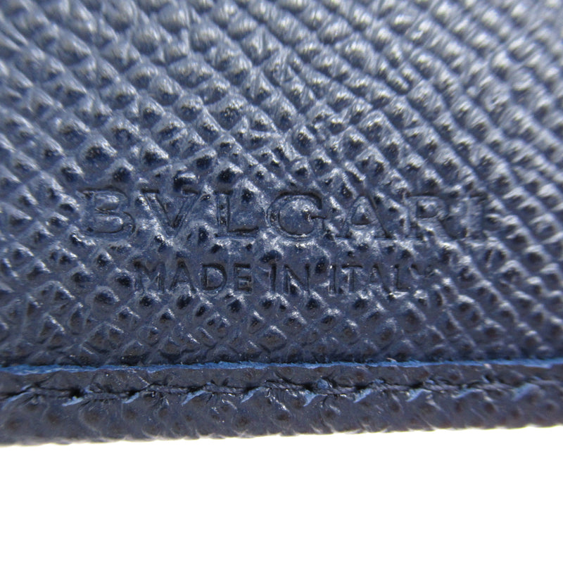 Bvlgari Blue Leather Long Wallet (Bi-Fold)