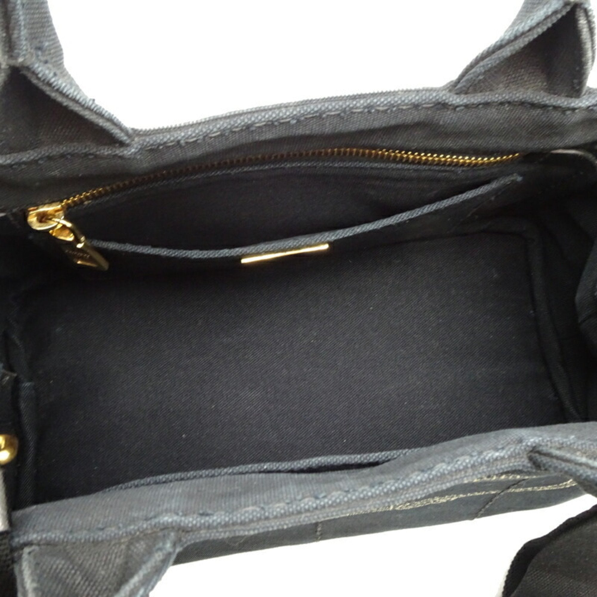 Prada Black Nero Canvas Handbag (Pre-Owned)