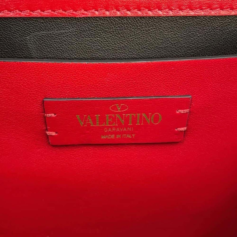 Valentino Garavani Red Color Leather Shoulder Bag (Pre-Owned)