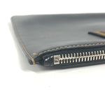 Fendi Black Brown Leather Clutch Bag (Pre-Owned)