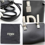 Fendi Black Leather Boston Bag (Pre-Owned)