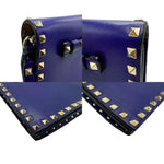 Valentino Garavani Blue Leather Clutch Bag (Pre-Owned)