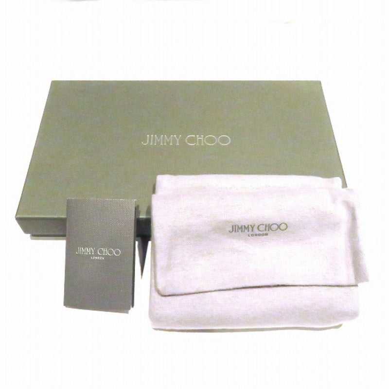 Jimmy Choo Black Leather Metal Long Wallet (Bi-Fold) (Pre-Owned)