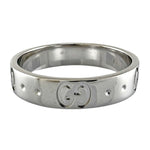 Gucci Silver White Gold (18K) Band Ring (Pre-Owned)