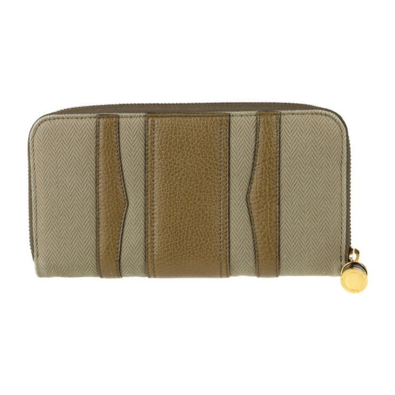 Bvlgari Brown Khaki Canvas Coin Purse/Coin Case (Pre-Owned)