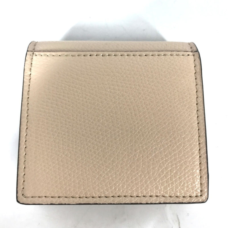 Fendi Beige Leather Coin Purse/Coin Case (Pre-Owned)