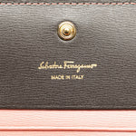 Salvatore Ferragamo Brown Pink Leather Wallet (Bi-Fold) (Pre-Owned)