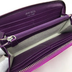 Jimmy Choo Purple Leather Long Wallet (Bi-Fold) (Pre-Owned)