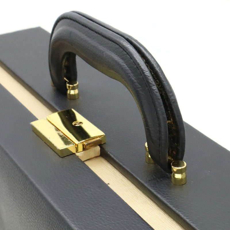 Versace Black Leather Attaché Case (Pre-Owned)