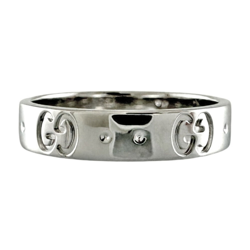 Gucci Silver White Gold (18K) Band Ring (Pre-Owned)