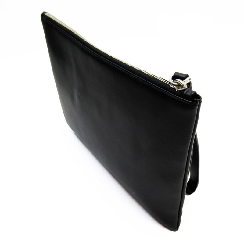 Valentino Garavani Black Leather Clutch Bag (Pre-Owned)