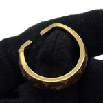 Louis Vuitton Brown Gold Plating Monogram Band Ring (Pre-Owned)