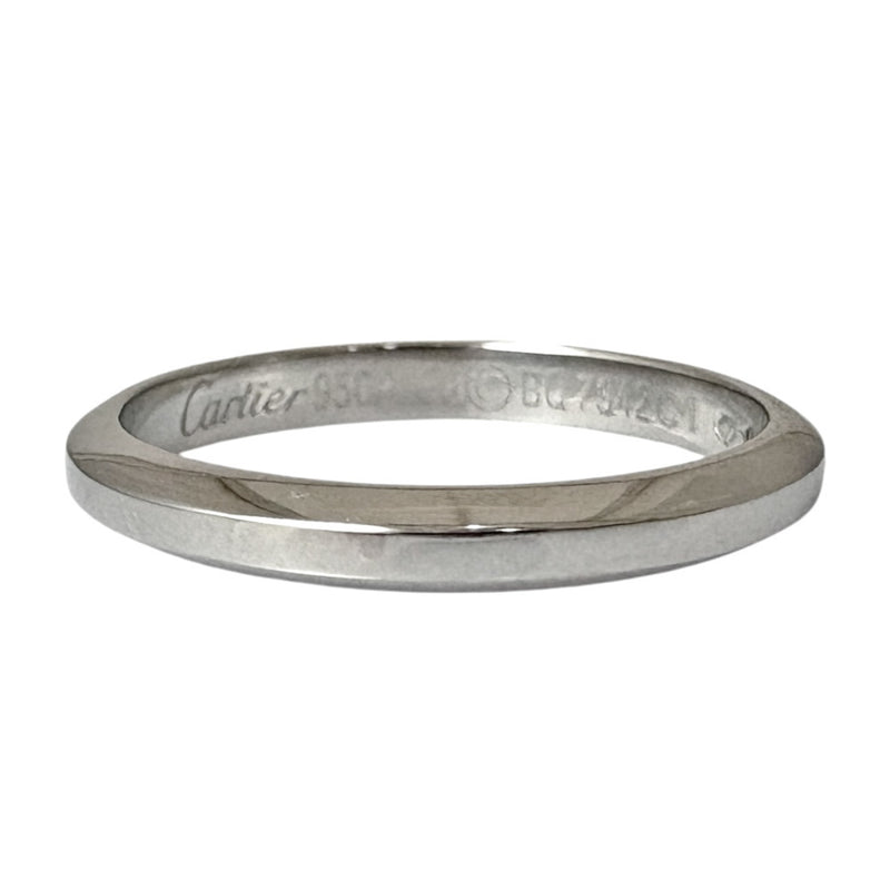 Cartier Silver Platinum 950 Band Ring (Pre-Owned)