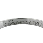 Cartier Silver Platinum 950 Band Ring (Pre-Owned)