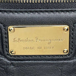 Salvatore Ferragamo Black Leather Shoulder Bag (Pre-Owned)