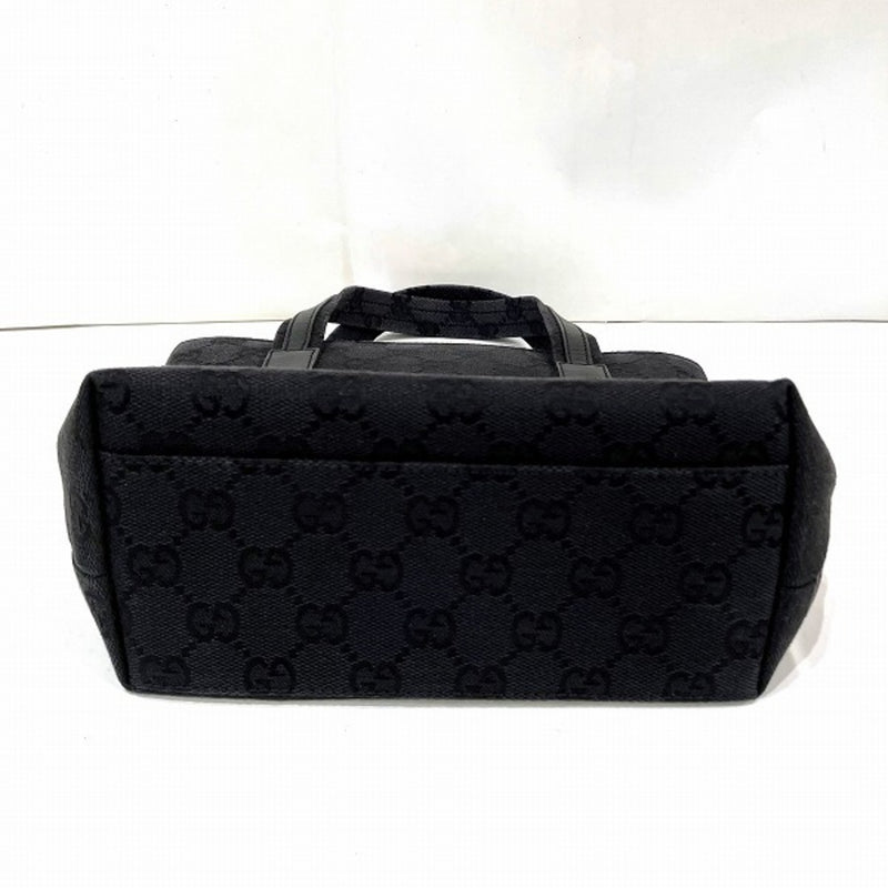 Gucci Black Gg Canvas Handbag (Pre-Owned)