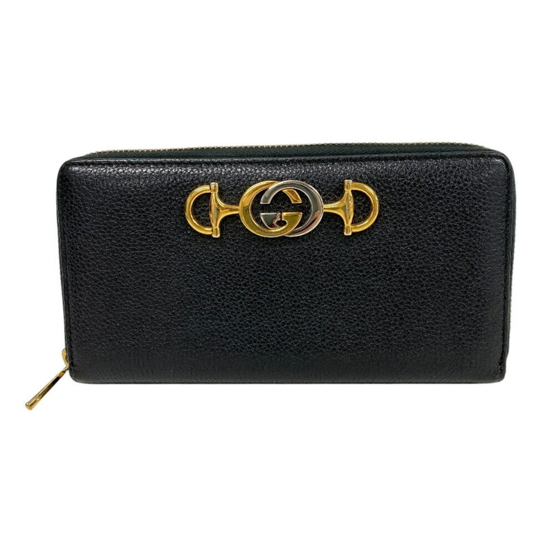 Gucci Black Leather Long Wallet (Bi-Fold) (Pre-Owned)