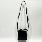 Salvatore Ferragamo Black Satin Handbag (Pre-Owned)