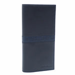 Salvatore Ferragamo Black Navy Leather Long Wallet (Bi-Fold) (Pre-Owned)