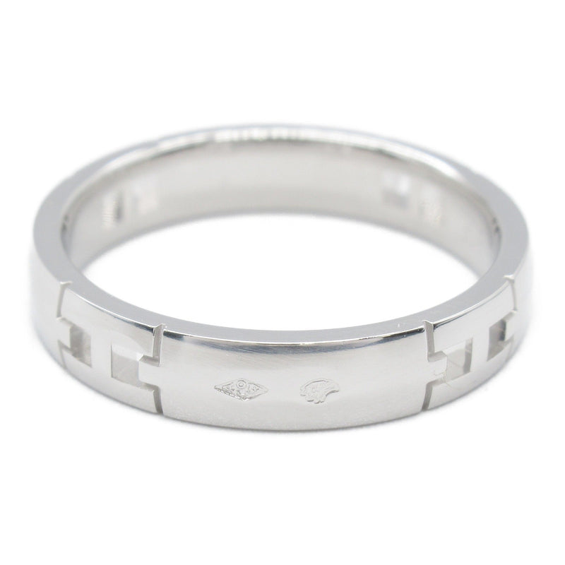 Hermes Silver White Gold (18K) Band Ring (Pre-Owned)