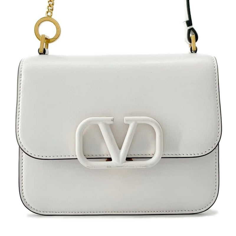 Valentino Garavani White Leather Shoulder Bag (Pre-Owned)