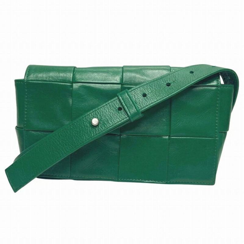 Bottega Veneta Green Leather Fanny Pack Sling Bag (Pre-Owned)