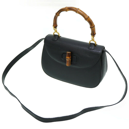 Gucci Black Leather Handbag (Pre-Owned)