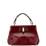 Bvlgari Wine Leather Handbag (Pre-Owned)