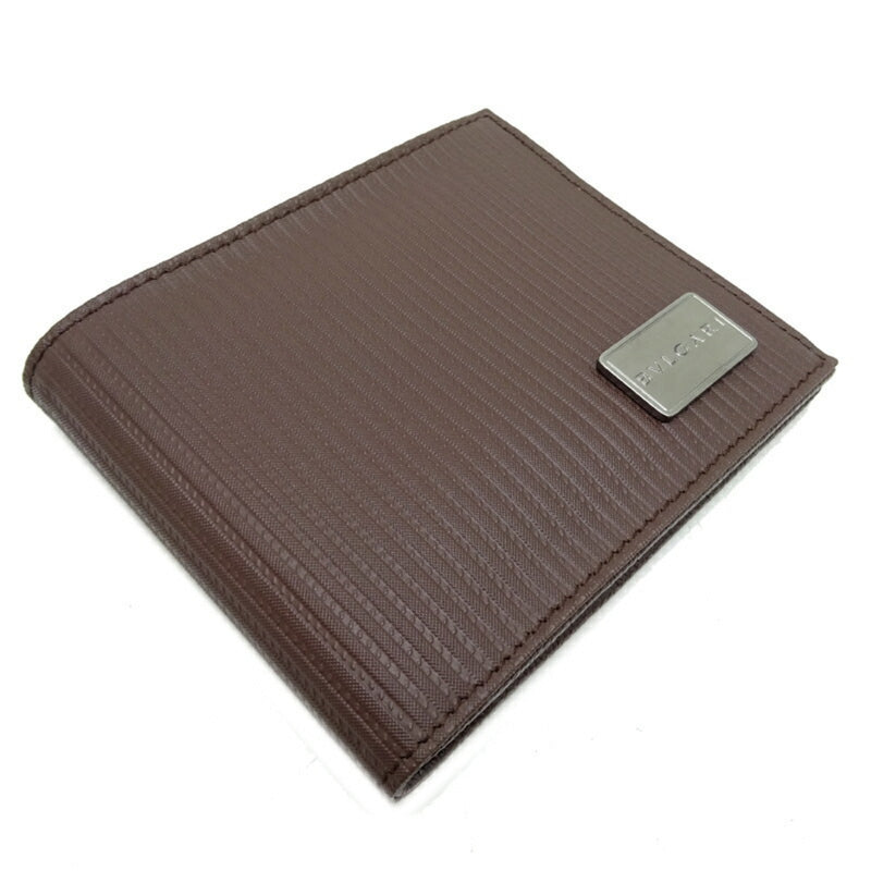 Bvlgari Millerighe Brown Leather Wallet (Bi-Fold) (Pre-Owned)