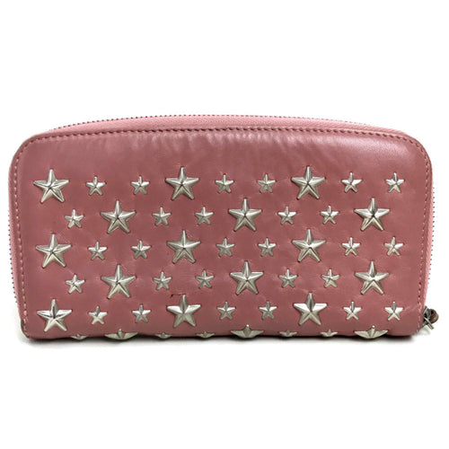 Jimmy Choo Pink Leather Long Wallet (Bi-Fold) (Pre-Owned)