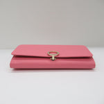 Bvlgari Pink Leather Long Wallet (Bi-Fold)