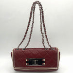 Chanel Bordeaux Leather Shoulder Bag (Pre-Owned)