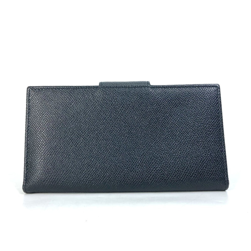 Bvlgari Black Leather Long Wallet (Bi-Fold) (Pre-Owned)