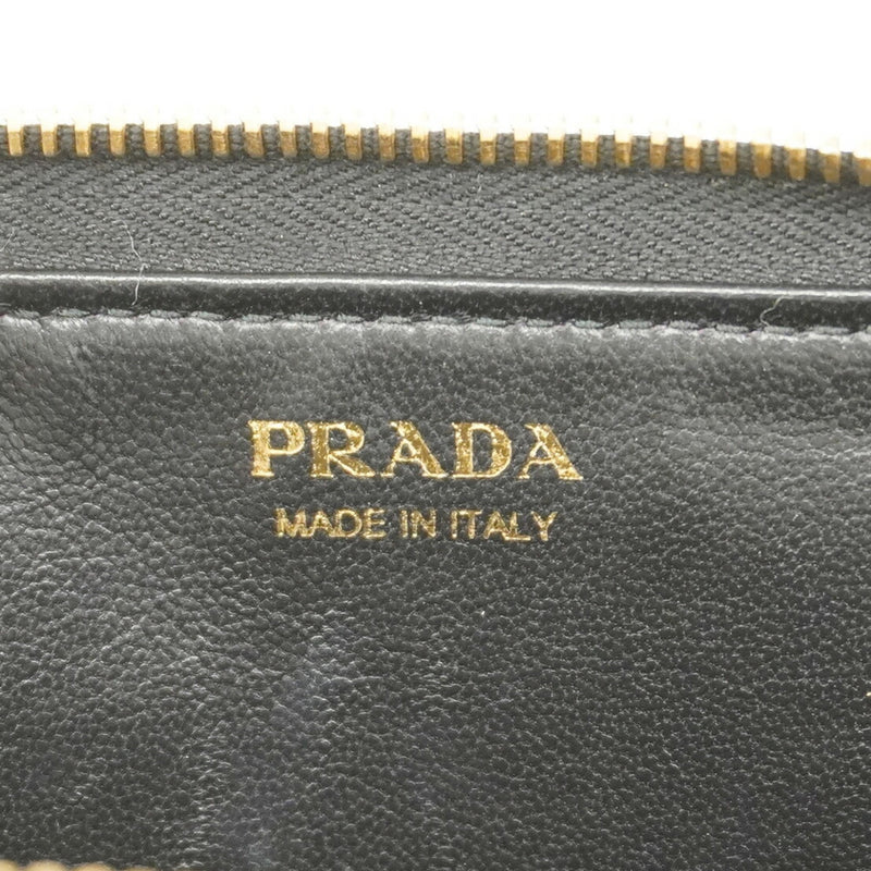 Prada Black Leather Coin Purse/Coin Case (Pre-Owned)