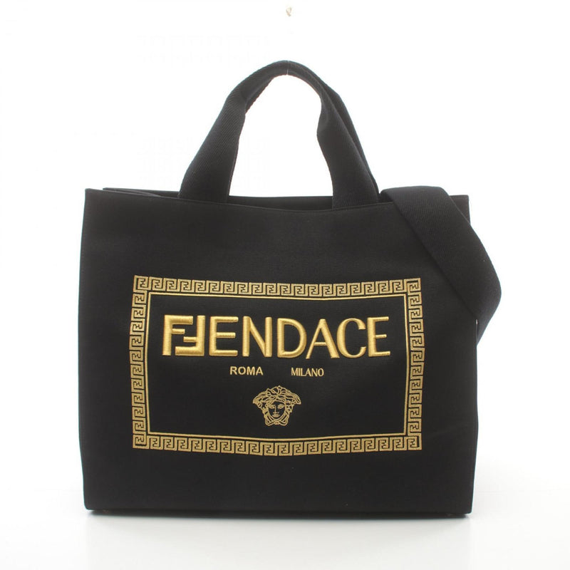 Fendi Black Canvas Tote Bag (Pre-Owned)