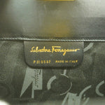 Salvatore Ferragamo Black Leather Shoulder Bag (Pre-Owned)