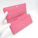 Jimmy Choo Pink Leather Long Wallet (Bi-Fold) (Pre-Owned)