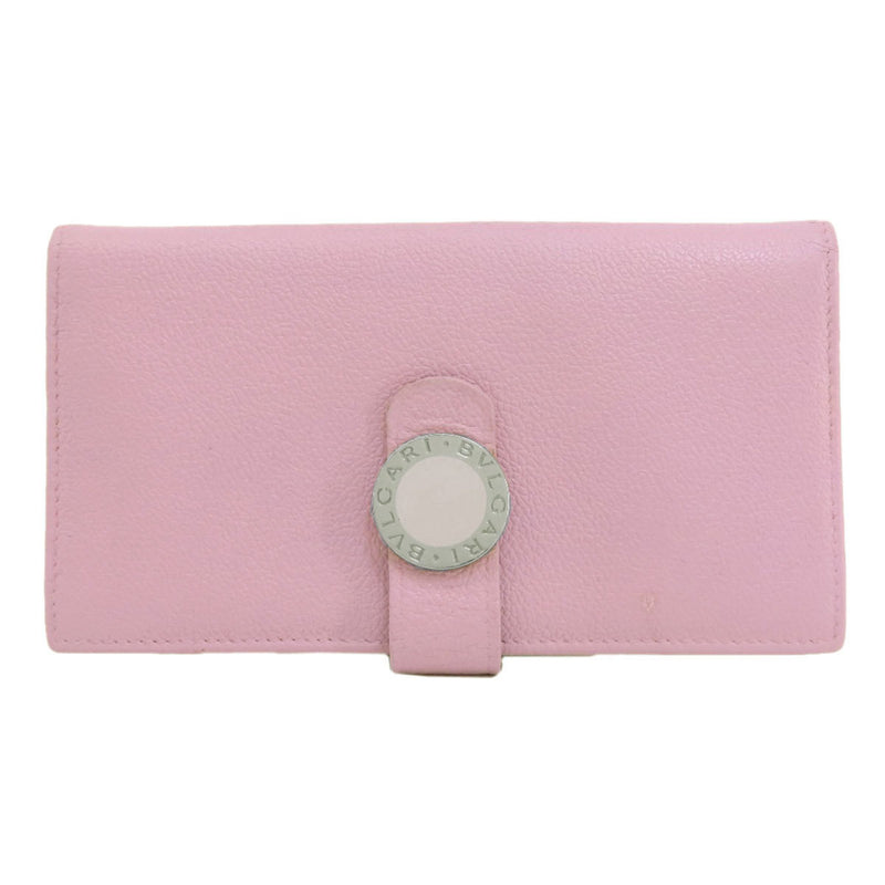 Bvlgari Pink Leather Long Wallet (Bi-Fold) (Pre-Owned)