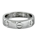 Cartier Love Silver White Gold (18K) Band Ring (Pre-Owned)