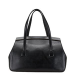 Salvatore Ferragamo Black Leather Shoulder Bag Tote Bag (Pre-Owned)