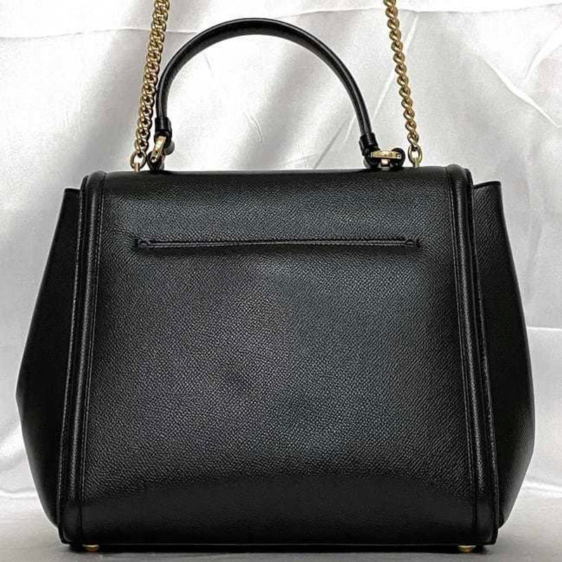 Salvatore Ferragamo Black Leather Handbag Shoulder Bag (Pre-Owned)